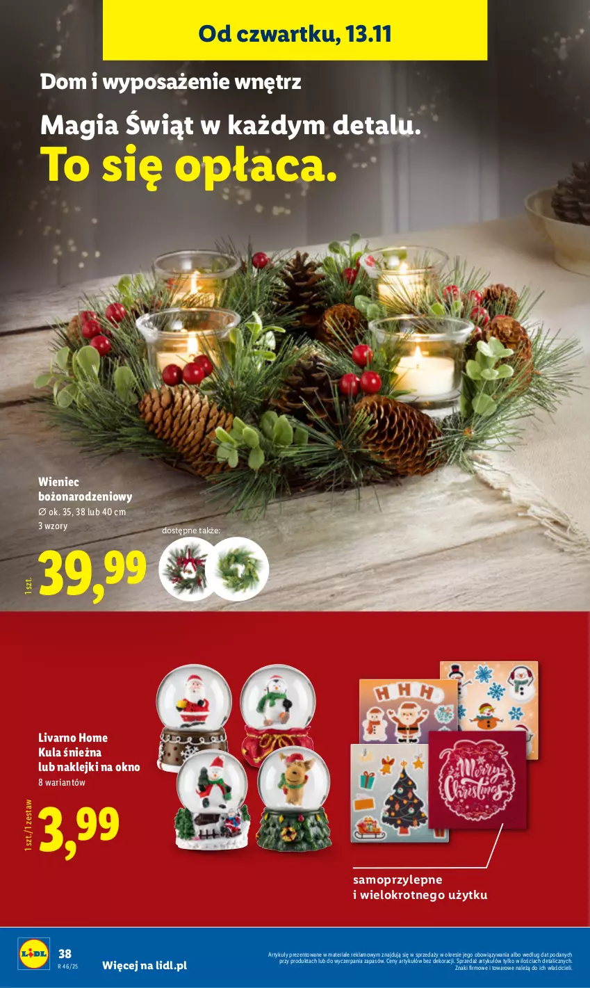 Gazetka promocyjna Lidl - GAZETKA - ważna 10.11 do 15.11.2025 - strona 42 - produkty: Ivar, Klej, Kula śnieżna, Mop, Okno, Wieniec