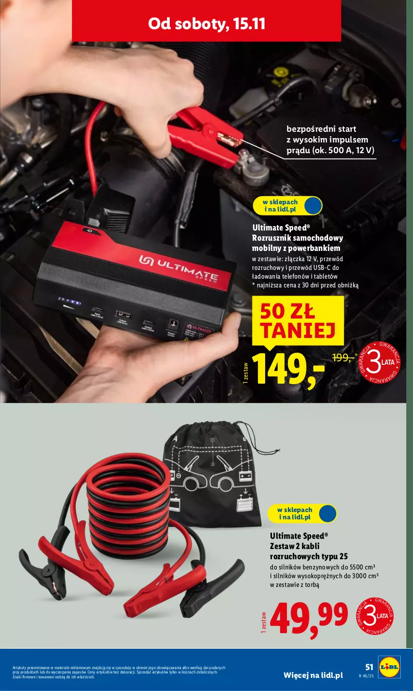 Gazetka promocyjna Lidl - GAZETKA - ważna 10.11 do 15.11.2025 - strona 55 - produkty: Mobil, Powerbank, Przewód, Sok, Tablet, Telefon
