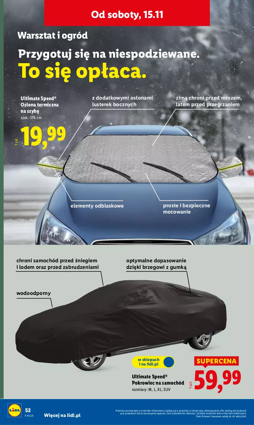 Gazetka promocyjna Lidl - GAZETKA - ważna 10.11 do 15.11.2025 - strona 56 - produkty: Ogród, Piec, Pokrowiec, Pokrowiec na samochód, Por, Samochód