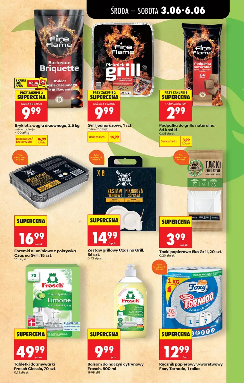 Gazetka promocyjna Biedronka - Od Środy - ważna 03.06 do 04.06.2026 - strona 17 - produkty: Foremki, Foxy, Frosch, Grill, Papier, Ręcznik, Tablet, Tabletki do zmywarki, Zmywarki