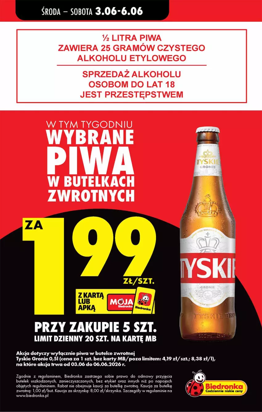 Gazetka promocyjna Biedronka - Od Środy - ważna 03.06 do 04.06.2026 - strona 19 - produkty: Gra, Piwa, Tyskie