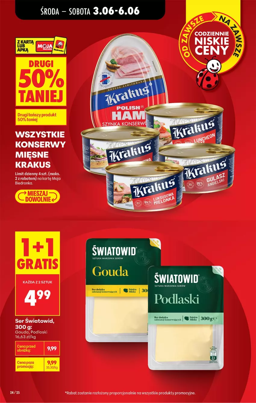Gazetka promocyjna Biedronka - Od Środy - ważna 03.06 do 04.06.2026 - strona 26 - produkty: Gouda, Krakus, Podlaski, Por, Ser