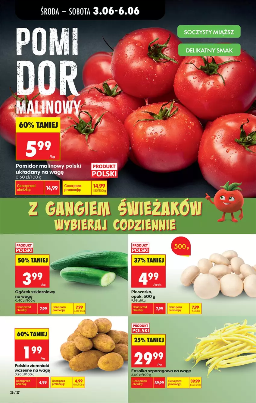 Gazetka promocyjna Biedronka - Od Środy - ważna 03.06 do 04.06.2026 - strona 28 - produkty: Fa, Ogórek, Piec, Pieczarka, Pomidor malinowy, Ziemniaki