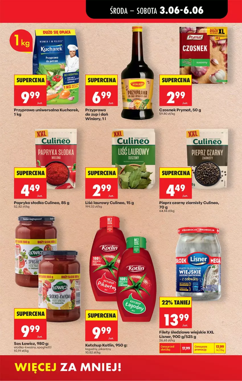 Gazetka promocyjna Biedronka - Od Środy - ważna 03.06 do 04.06.2026 - strona 41 - produkty: Czosnek, Koc, Kucharek, Laur, Lisner, Papryka, Papryka słodka, Pieprz, Prymat, Przyprawa do potraw, Przyprawa uniwersalna, Sos, Winiary