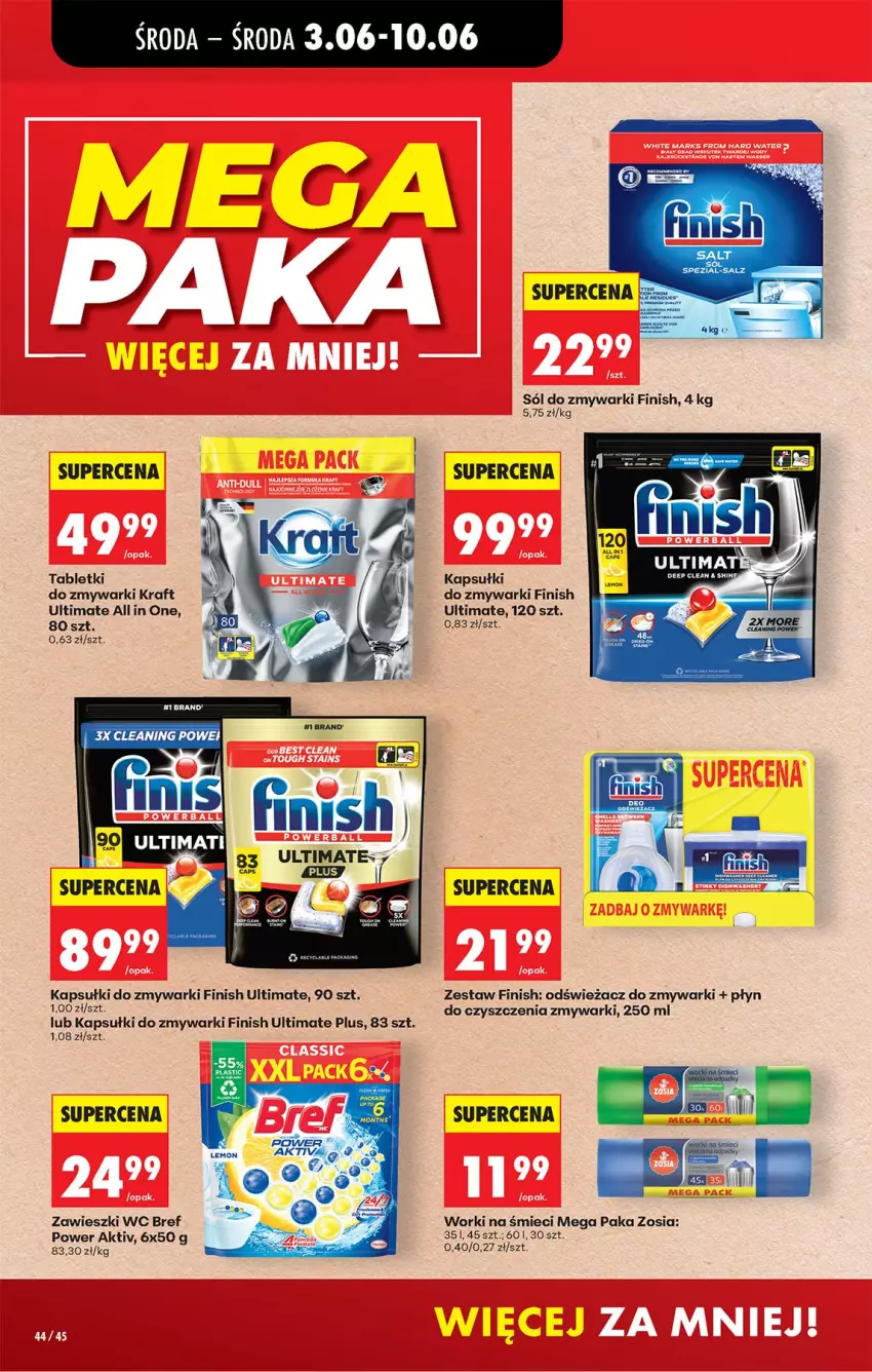 Gazetka promocyjna Biedronka - Od Środy - ważna 03.06 do 04.06.2026 - strona 46 - produkty: Bref, Finish, Odświeżacz do zmywarki, Sól, Tablet, Tabletki do zmywarki, Zawieszki, Zmywarki
