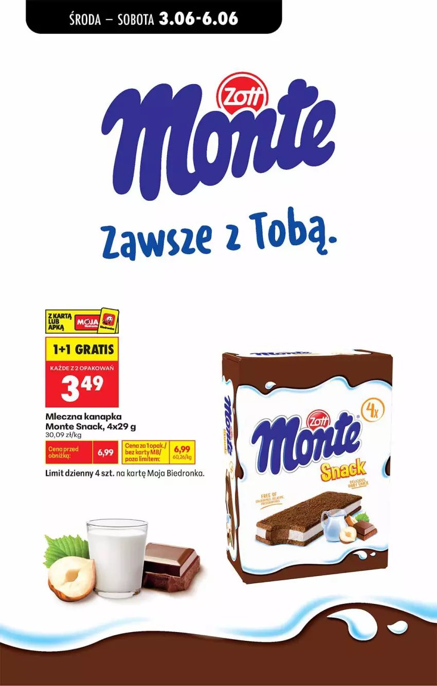 Gazetka promocyjna Biedronka - Od Środy - ważna 03.06 do 04.06.2026 - strona 54 - produkty: Mleczna kanapka, Monte