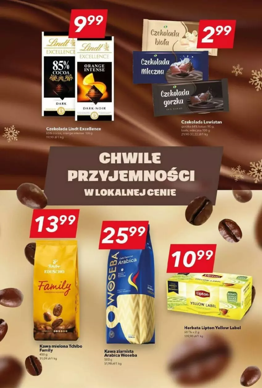 Gazetka promocyjna Lewiatan - ważna 14.12 do 24.12.2023 - strona 3 - produkty: BIC, Fa, Kawa, Kawa mielona, Kawa ziarnista, Lindt, Tchibo, Tchibo Family, Woseba