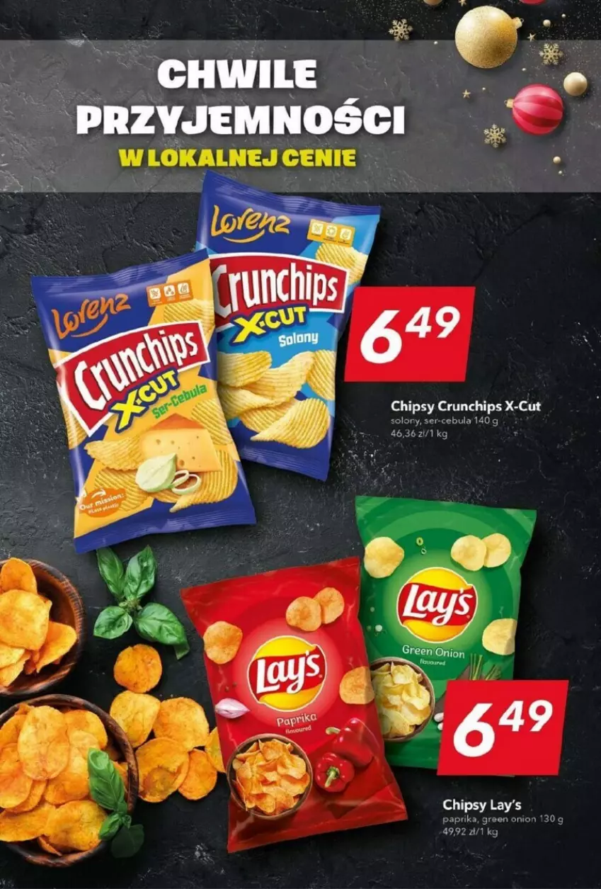 Gazetka promocyjna Lewiatan - ważna 14.12 do 24.12.2023 - strona 4 - produkty: Cebula, Chipsy, Crunchips, Ser