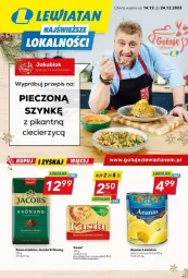 Gazetka promocyjna Lewiatan - Gazetka - ważna od 24.12 do 24.12.2023 - strona 1 - produkty: Piec, Ananas, Kawa mielona, Kawa, Syrop, Jacobs, Kasia