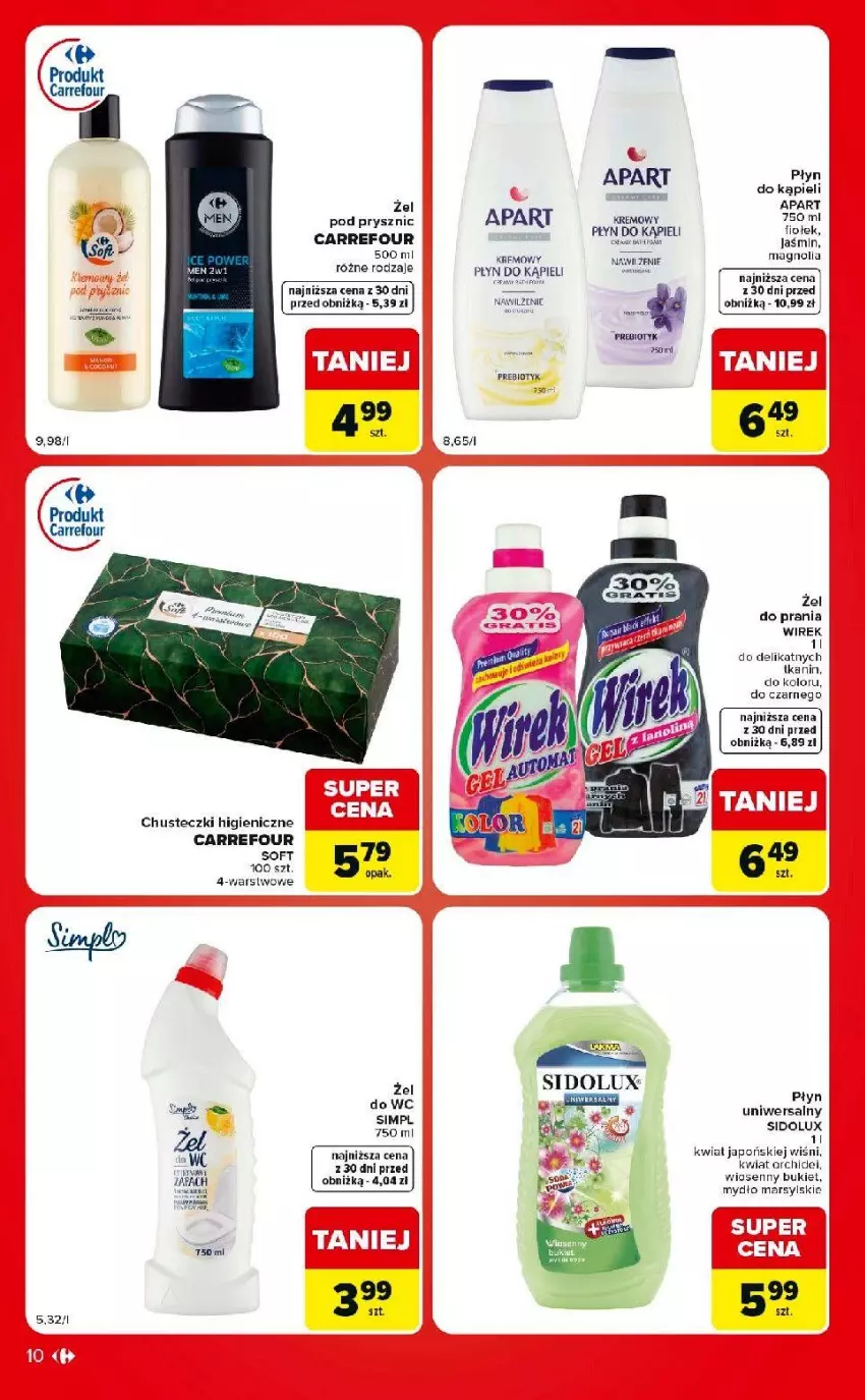 Gazetka promocyjna Carrefour - Gazetka Market w SUMIE ekspresowe zakupy - ważna 11.08 do 17.08.2026 - strona 10 - produkty: Bukiet, Chusteczki, Fa, Mars, Mydło, Płyn do kąpieli, Sidolux