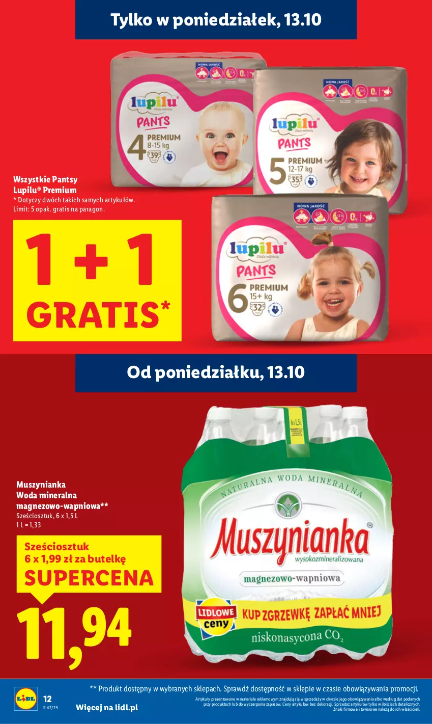 Gazetka promocyjna Lidl - GAZETKA - ważna 13.10 do 15.10.2025 - strona 12 - produkty: Gra, Magnez, Mus, Muszynianka, Woda, Woda mineralna