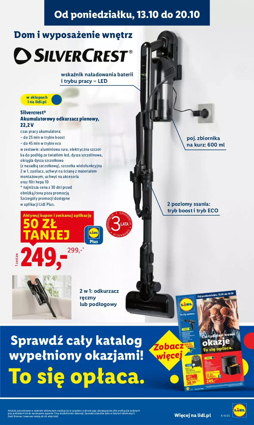 Gazetka promocyjna Lidl - GAZETKA - ważna 13.10 do 15.10.2025 - strona 17 - produkty: Akumulator, Odkurzacz, Rura, Silvercrest, Szczotka