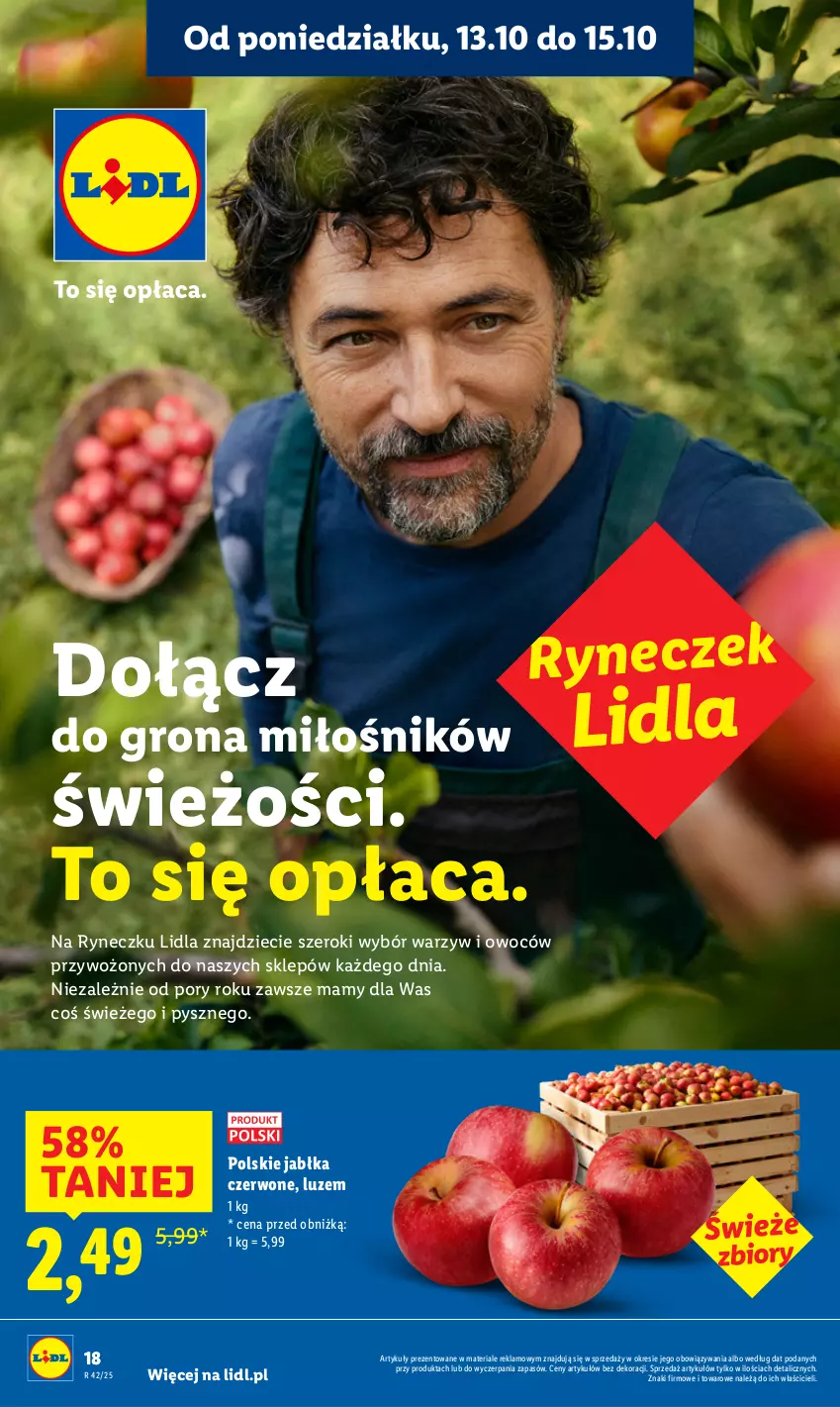 Gazetka promocyjna Lidl - GAZETKA - ważna 13.10 do 15.10.2025 - strona 18 - produkty: Dzieci, Jabłka, O nas, Por