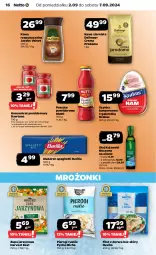 Gazetka promocyjna Netto - Netto Gazetka Food 36/24A - Gazetka - ważna od 07.09 do 07.09.2024 - strona 16 - produkty: Pierogi, Koncentrat pomidorowy, Makaron, Dawtona, Krakus, Kujawski, Kawa rozpuszczalna, Ser, Kawa ziarnista, Ostropes, Zupa, Stek, Dallmayr, Kawa, Velvet, Szynka konserwowa, Szynka, Spaghetti, Jacobs Velvet, Barilla, Dorsz, Jacobs, Gala, Olej