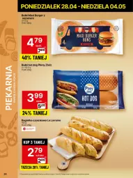 Gazetka promocyjna Delikatesy Centrum - Franczyza DC18 Poniedziałek - Gazetka - ważna od 04.05 do 04.05.2025 - strona 24 - produkty: Hot dog, Sezam, Bagietka, Burger, Bagietka czosnkowa