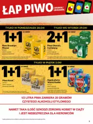 Gazetka promocyjna Delikatesy Centrum - Franczyza DC18 Poniedziałek - Gazetka - ważna od 04.05 do 04.05.2025 - strona 3 - produkty: Piwo, Rum, Koc, Warka, Carlsberg, Okocim, Napój, Kozel