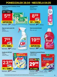 Gazetka promocyjna Delikatesy Centrum - Franczyza DC18 Poniedziałek - Gazetka - ważna od 04.05 do 04.05.2025 - strona 41 - produkty: Płyn do prania, Rum, Papier, Bref, Dezodorant, Tablet, Clin, Papier toaletowy, Velvet, Lack, Somat, Kostka do wc, Perwoll, Płyn do mycia, Zmywarki, Nawilżany papier, Tabletki do zmywarki, Fa