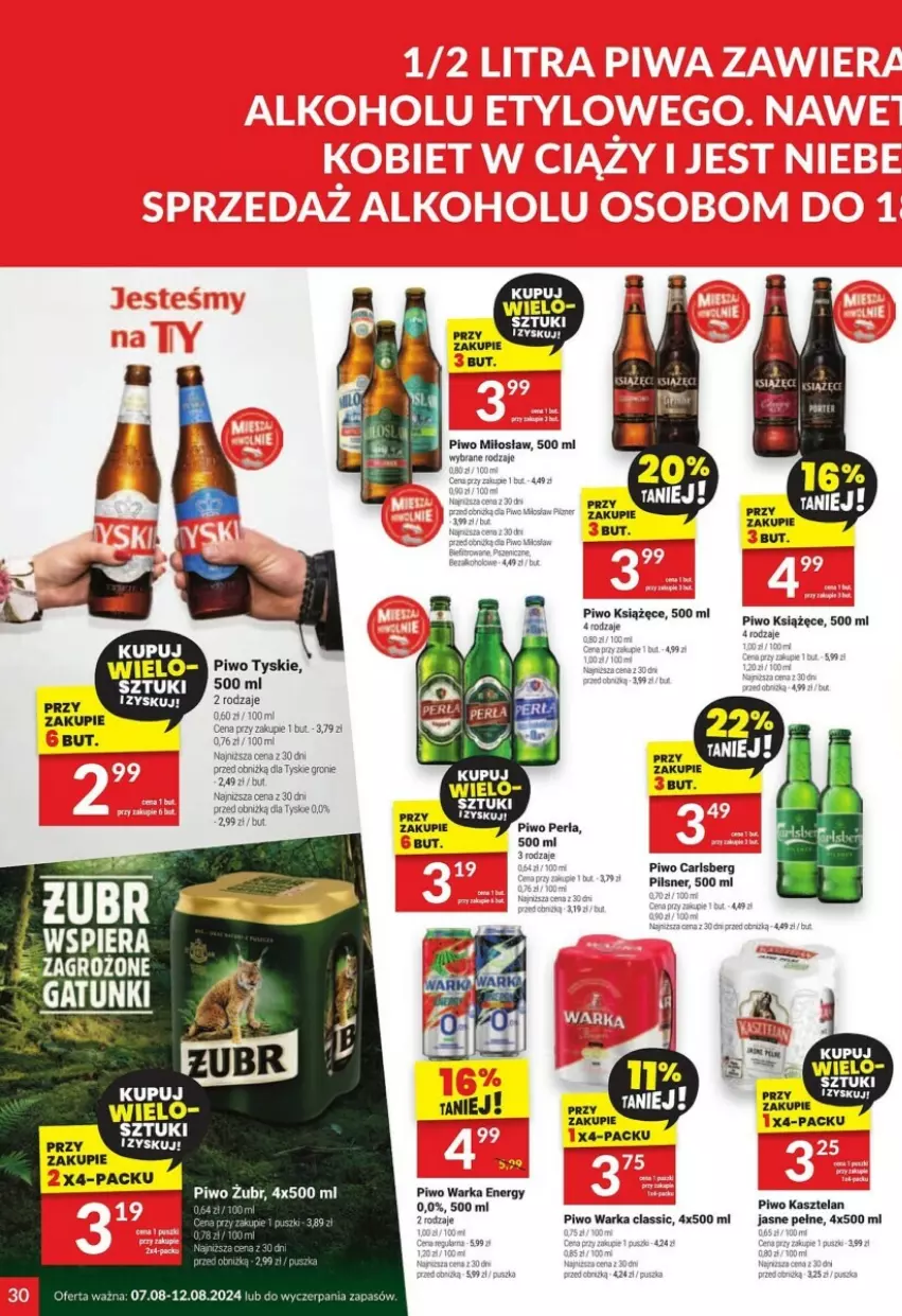 Gazetka promocyjna Twoj Market - ważna 07.08 do 20.08.2024 - strona 24 - produkty: Carlsberg, Książęce, Piwo, Tyskie, Warka