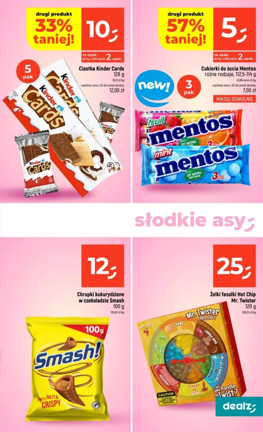 Gazetka promocyjna Dealz - NOWA GAZETKA - ważna 27.08 do 02.09.2026 - strona 19 - produkty: Chrupki, Ciastka, Cukier, Cukierki, Fa, Kinder, Mentos
