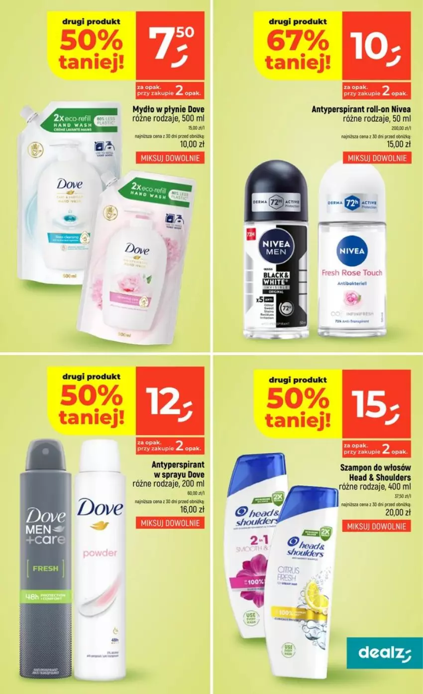 Gazetka promocyjna Dealz - NOWA GAZETKA - ważna 27.08 do 02.09.2026 - strona 33 - produkty: Antyperspirant, Dove, Fa, Mydło, Mydło w płynie, Nivea, Szampon, Ziaja
