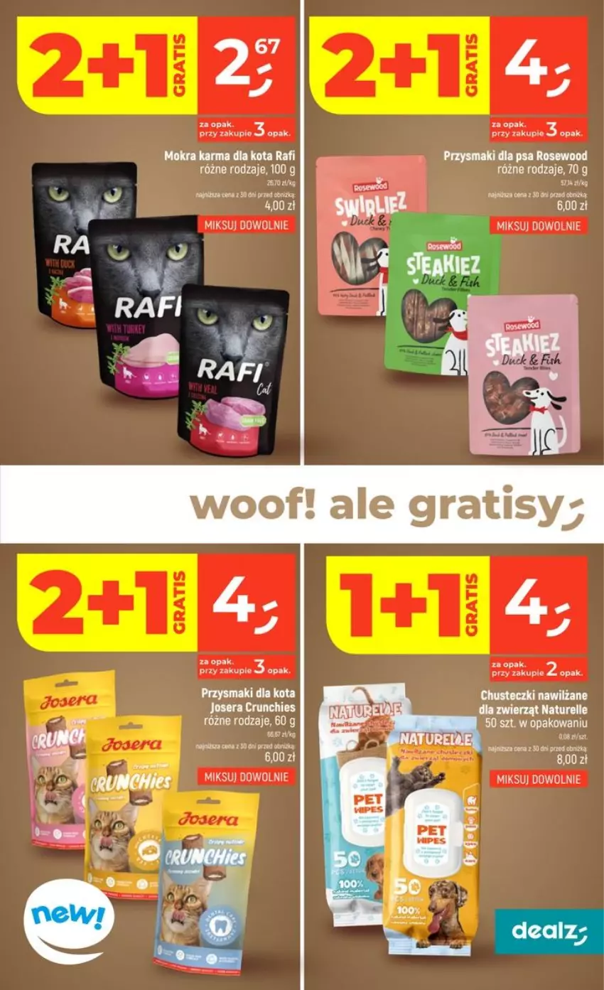Gazetka promocyjna Dealz - NOWA GAZETKA - ważna 27.08 do 02.09.2026 - strona 35 - produkty: Chusteczki, Gra, Josera, Mokra karma, Naturell, Przysmaki, Ser
