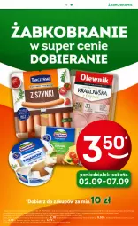 Gazetka promocyjna Żabka - Gazetka - ważna od 10.09 do 10.09.2024 - strona 19 - produkty: Ser topiony, Top, Ser, Kiełbasa krakowska, Parówki, Parówki z szynki, Tran, Tarczyński, Hochland, Gouda, Kiełbasa