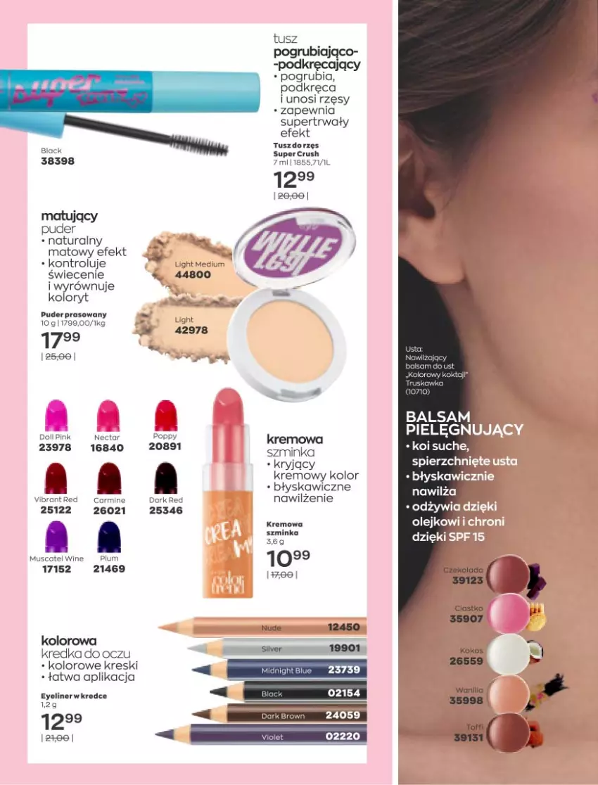 Gazetka promocyjna Avon - Marzec - ważna 01.03 do 31.03.2021 - strona 110 - produkty: Inka, Kredka, Mus, Noż, Puder, Puder prasowany, Szminka, Tusz