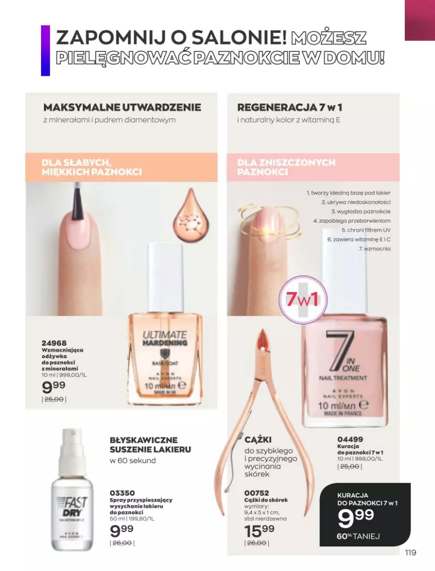 Gazetka promocyjna Avon - Marzec - ważna 01.03 do 31.03.2021 - strona 115 - produkty: Cążki, Lakier, Odżywka