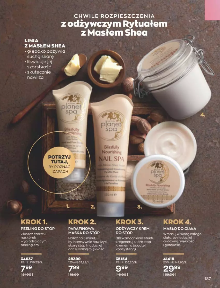 Gazetka promocyjna Avon - Marzec - ważna 01.03 do 31.03.2021 - strona 183 - produkty: Maska, Maska do stóp, Masło, Masło do ciała, O nas, Peeling