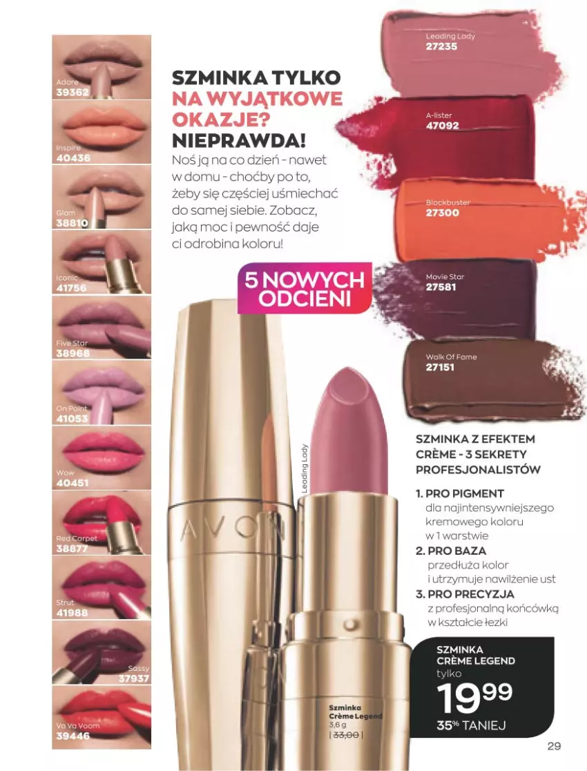 Gazetka promocyjna Avon - Marzec - ważna 01.03 do 31.03.2021 - strona 29 - produkty: Fa, Inka, Kret, Szminka