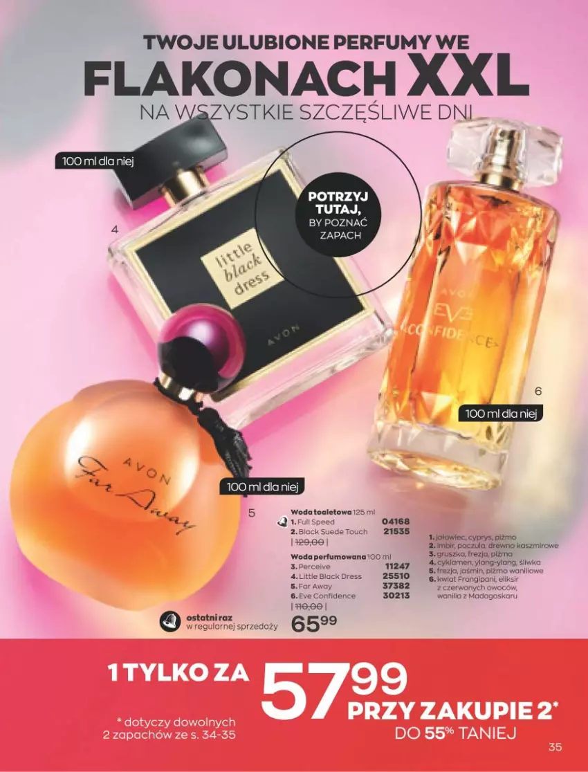 Gazetka promocyjna Avon - Marzec - ważna 01.03 do 31.03.2021 - strona 35 - produkty: Dres, Fa, Lack, Perfum, Woda, Woda perfumowana, Woda toaletowa