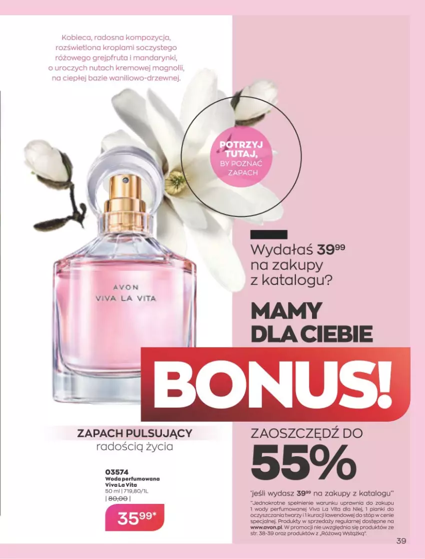 Gazetka promocyjna Avon - Marzec - ważna 01.03 do 31.03.2021 - strona 39 - produkty: Grejpfrut, Mandarynki, Perfum, Woda, Woda perfumowana