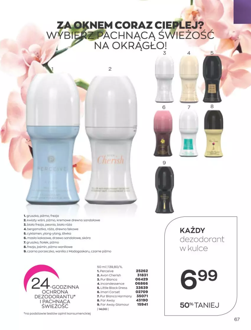 Gazetka promocyjna Avon - Marzec - ważna 01.03 do 31.03.2021 - strona 63 - produkty: Cyklamen, Dezodorant, Dres, Fa, Lack, Masło, Por, Pur, Róża, Sandał