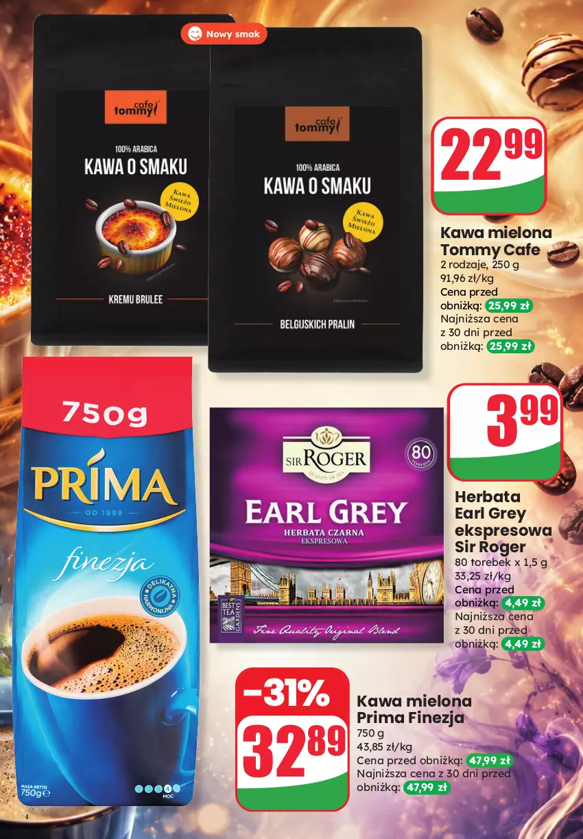 Gazetka promocyjna Dino - Katalog - Dzień Ojca 2026 - ważna 19.06 do 23.06.2026 - strona 4 - produkty: Earl Grey, Herbata, Kawa, Kawa mielona, Prima