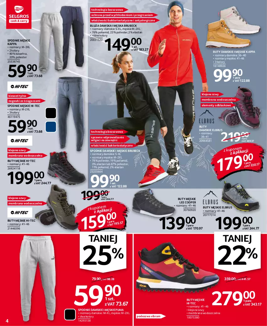 Gazetka promocyjna Selgros - Oferta przemysłowa - ważna 07.01 do 19.01.2022 - strona 4 - produkty: Bluza, Buty, Hi-Tec, Klej, LG, Puma, Spodnie, Wełna