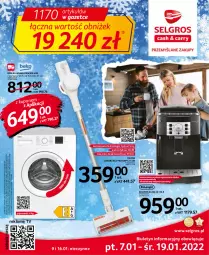 Gazetka promocyjna Selgros - Oferta przemysłowa - Gazetka - ważna od 19.01 do 19.01.2022 - strona 1 - produkty: Odkurzacz, Pralka, Młynek, LG