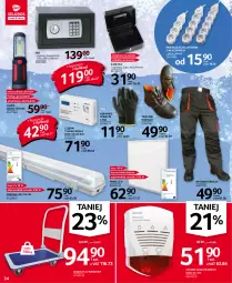 Gazetka promocyjna Selgros - Oferta przemysłowa - Gazetka - ważna od 19.01 do 19.01.2022 - strona 34 - produkty: Sejf, Rękawice, Wózek, Spodnie, Powerbank, Lampa, Rękawice robocze, Akumulator