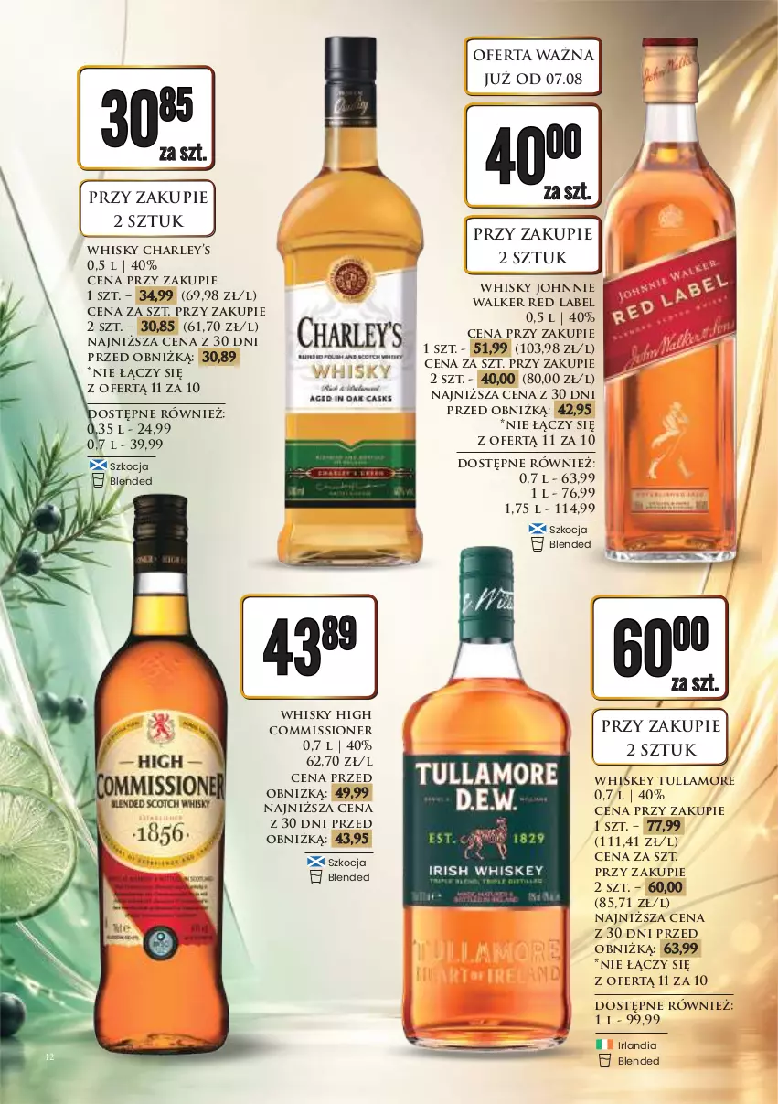 Gazetka promocyjna Dino - Katalog alkoholowyㅤ - ważna 10.08 do 14.08.2026 - strona 12 - produkty: Johnnie Walker, Koc, Whiskey, Whisky