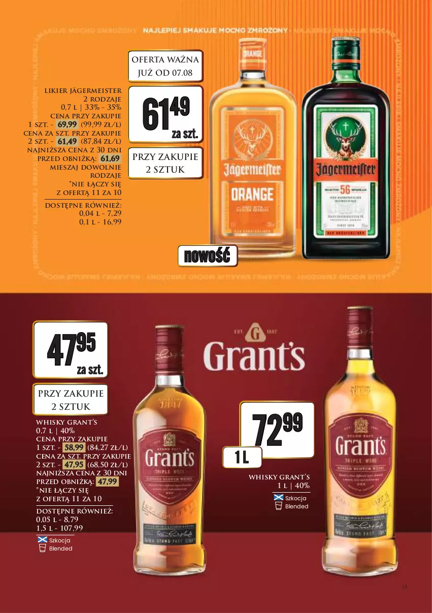Gazetka promocyjna Dino - Katalog alkoholowyㅤ - ważna 10.08 do 14.08.2026 - strona 15 - produkty: Gra, Koc, Likier, Whisky