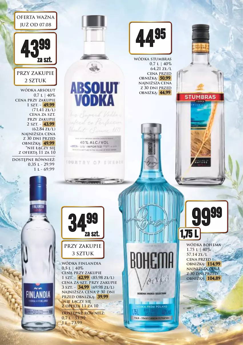 Gazetka promocyjna Dino - Katalog alkoholowyㅤ - ważna 10.08 do 14.08.2026 - strona 3 - produkty: Absolut, Finlandia, Wódka