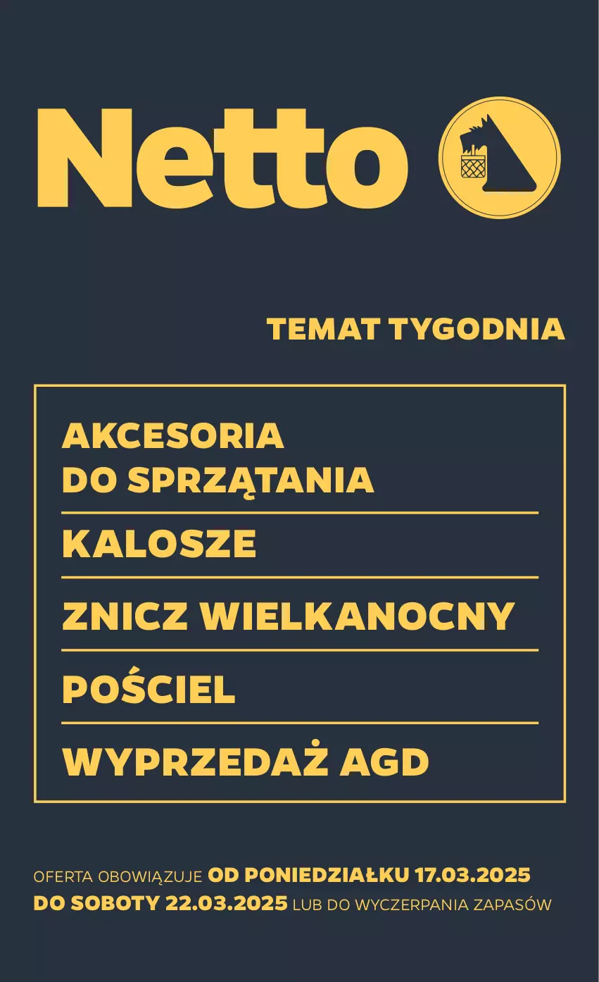 Gazetka promocyjna Netto - Od Poniedziałku Przemysłowa - ważna 17.03 do 22.03.2025 - strona 1 - produkty: Pościel, Znicz