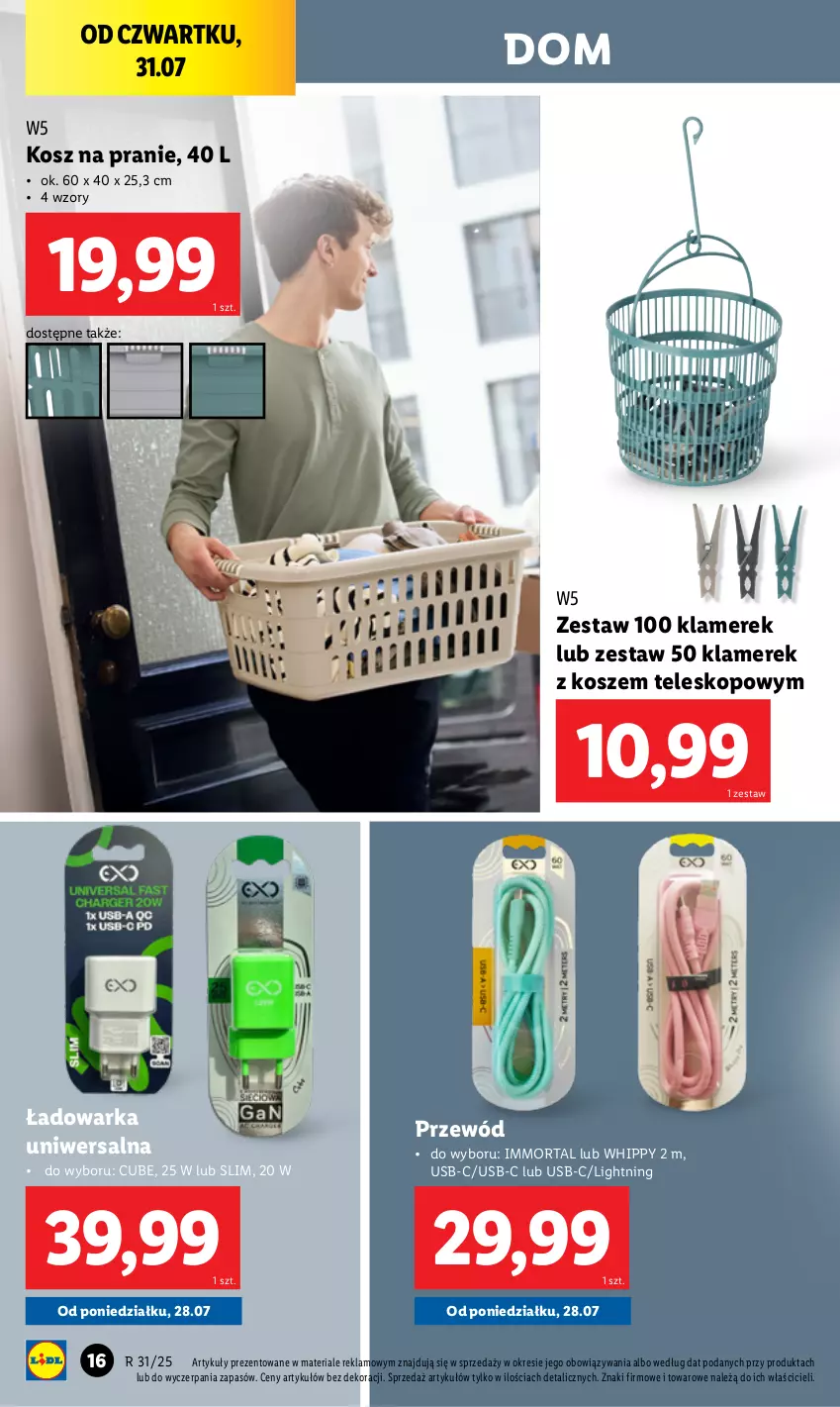 Gazetka promocyjna Lidl - GAZETKA - ważna 28.07 do 02.08.2025 - strona 16 - produkty: HiPP, Kosz, Przewód, Teleskop, Warka