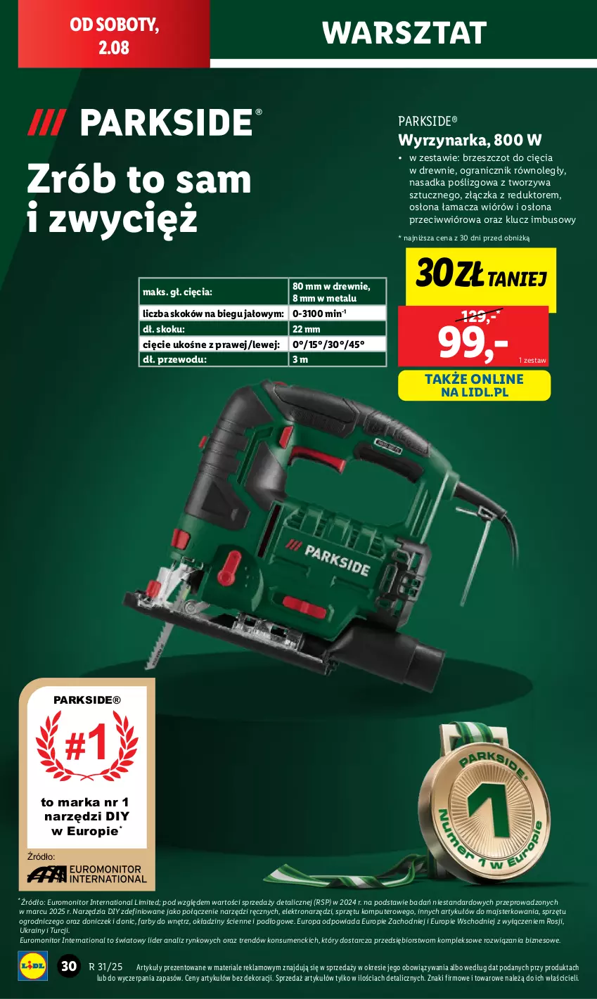 Gazetka promocyjna Lidl - GAZETKA - ważna 28.07 do 02.08.2025 - strona 34 - produkty: Fa, Gra, Komputer, Monitor, Parkside, Wyrzynarka
