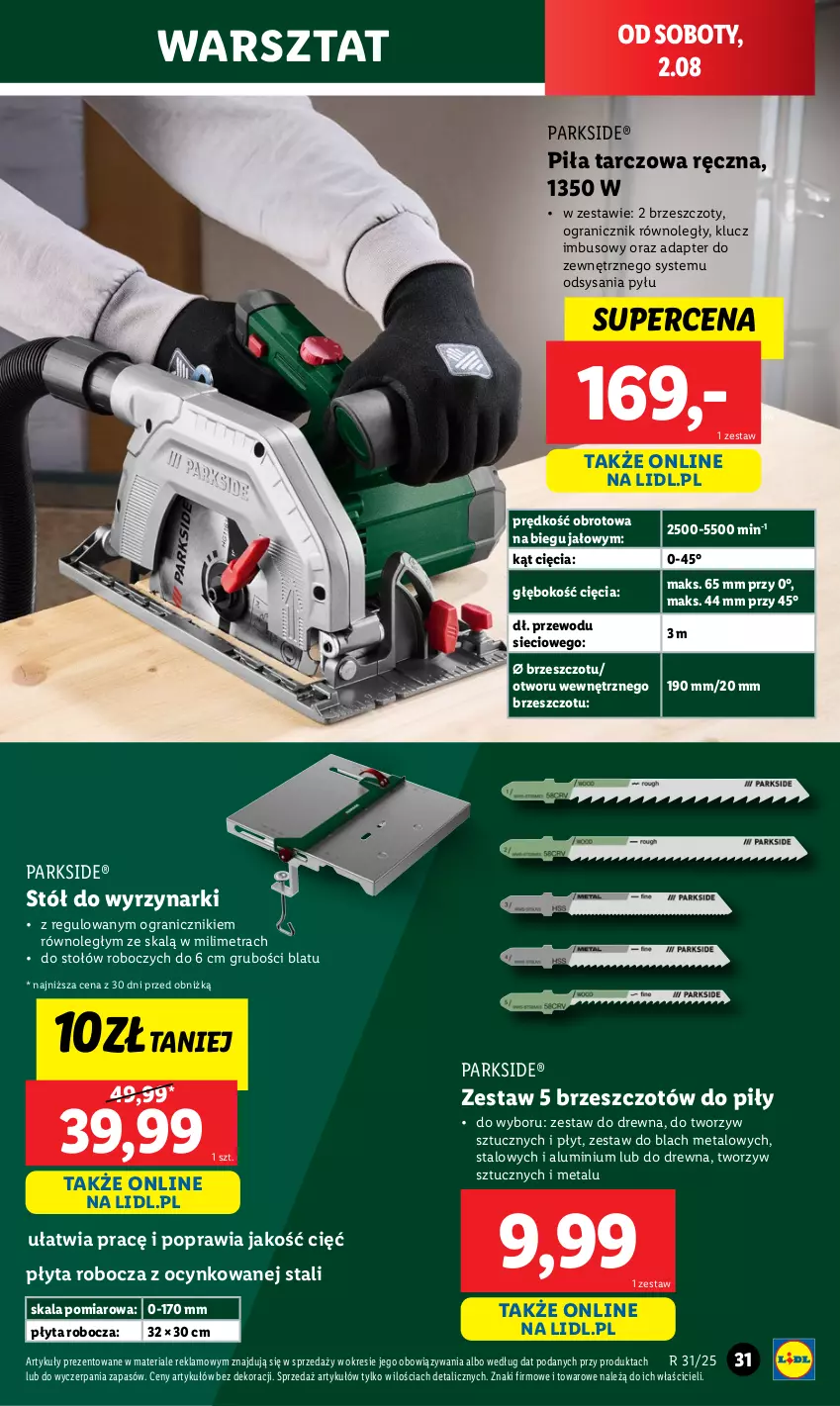 Gazetka promocyjna Lidl - GAZETKA - ważna 28.07 do 02.08.2025 - strona 35 - produkty: Cynk, Gra, Parkside, Płyta, Stół