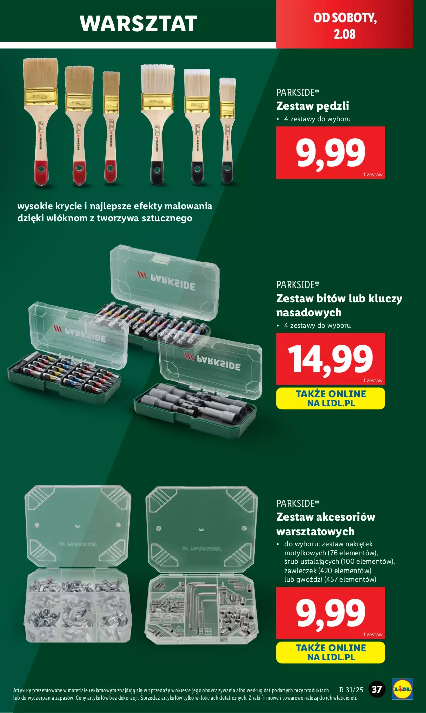 Gazetka promocyjna Lidl - GAZETKA - ważna 28.07 do 02.08.2025 - strona 41 - produkty: Parkside, Sok, Zestaw pędzli