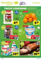 Gazetka promocyjna Carrefour - Gazetka Express - Gazetka - ważna od 19.12 do 19.12.2022 - strona 1 - produkty: Polędwica, Ser, Twaróg, Persil, Kosz, Kapustą, Kapsułki do prania