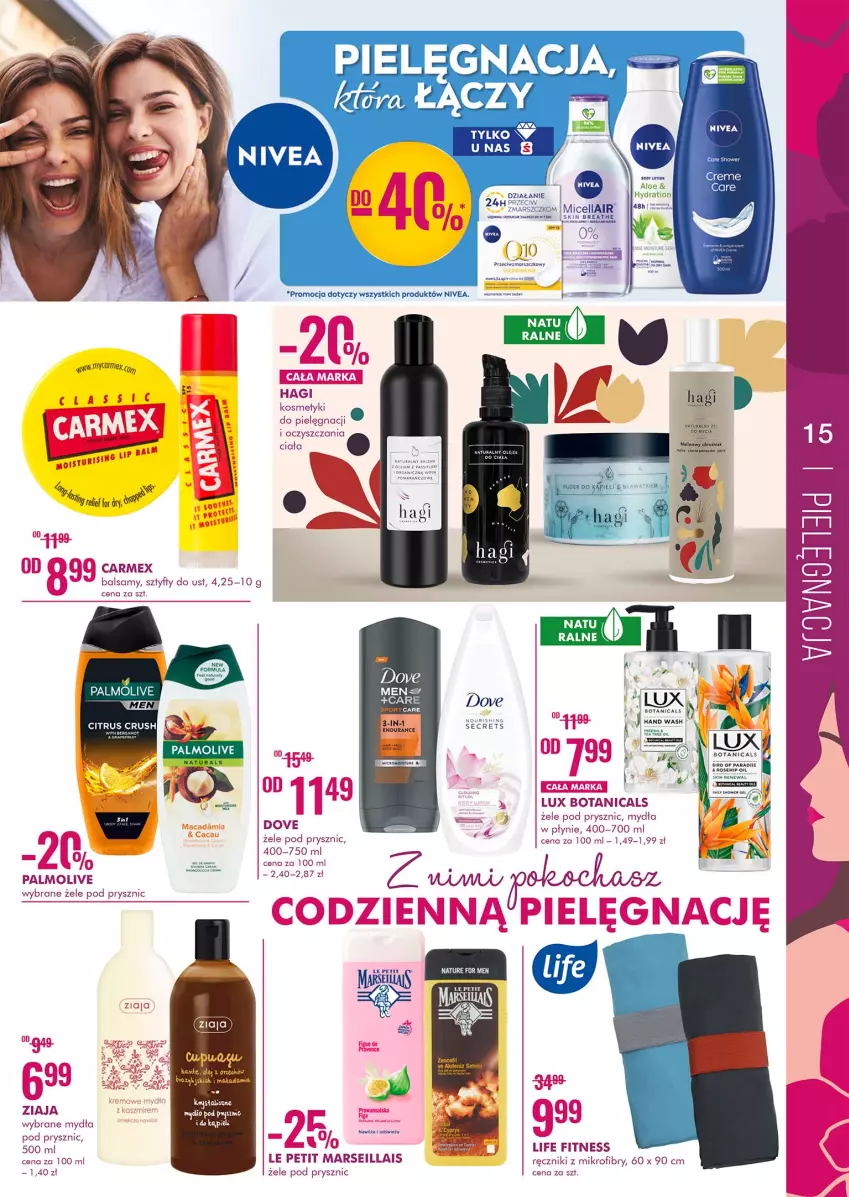 Gazetka promocyjna Super Pharm - Gazetka - ważna 03.03 do 16.03.2022 - strona 15 - produkty: Dove, Kosmetyki do pielęgnacji, Mars, Nivea, Palmolive, Por, Puf, Ręcznik, Sport, Ziaja