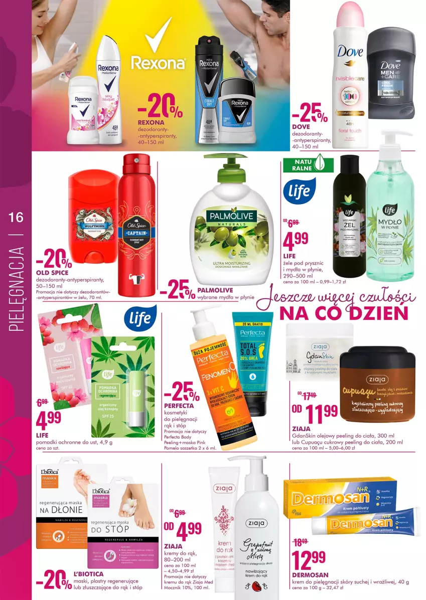 Gazetka promocyjna Super Pharm - Gazetka - ważna 03.03 do 16.03.2022 - strona 16 - produkty: Antyperspirant, Body, Cukrowy peeling, Dezodorant, Dove, Gra, Krem do rąk, LG, Maska, Mus, Olej, Palmolive, Peeling, Perfecta, Pomelo, Pur, Regenerująca maska, Rexona, Ziaja