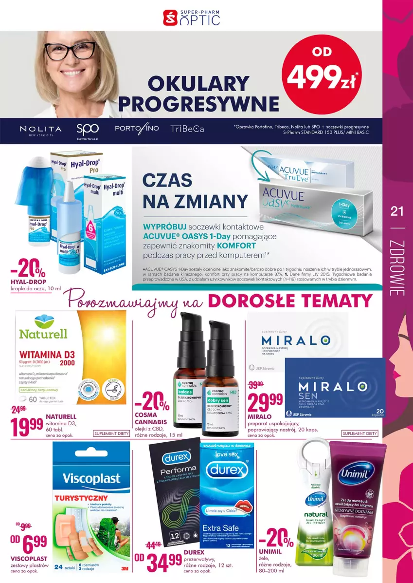 Gazetka promocyjna Super Pharm - Gazetka - ważna 03.03 do 16.03.2022 - strona 21 - produkty: Gres, Komputer, Krople do oczu, Naturell, Olej, Por, Prezerwatyw, Rama, Soczewki kontaktowe, Suplement diety, Unimil, Zdrowie