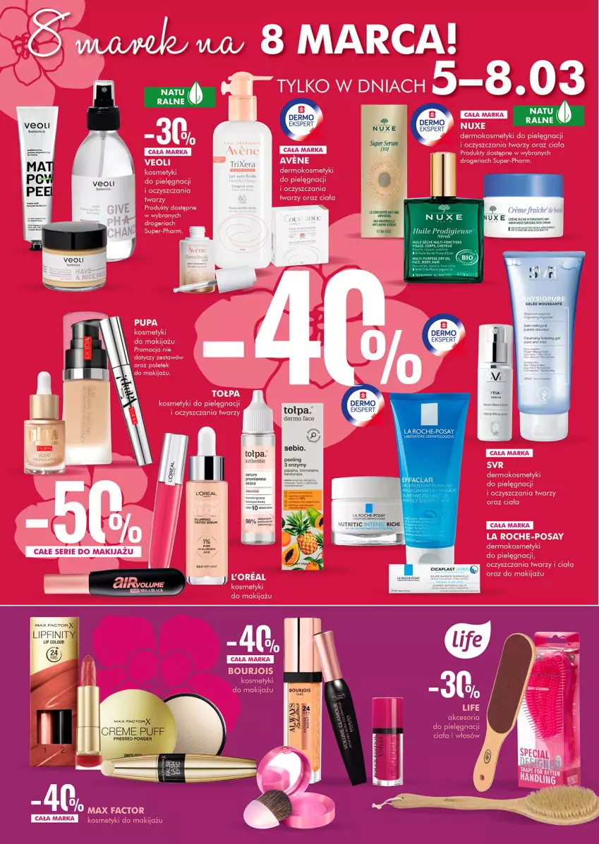 Gazetka promocyjna Super Pharm - Gazetka - ważna 03.03 do 16.03.2022 - strona 4 - produkty: Bourjois, Fa, Max Factor, Nuxe, Peeling, Puf, Pur, Rum, Ser, Serum, Tołpa